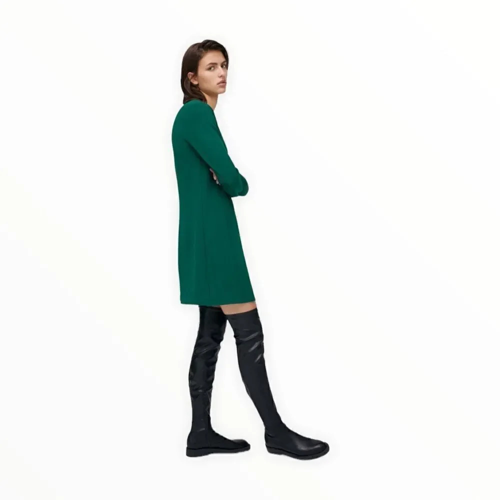 ZARA | Green | MINIMAL SHORT DRESS - Picture 7 of 8